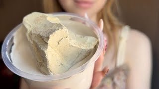 ASMR Ural clay with chalk paste💦 paste ASMRclay asmrUral clay ASMR by SweetChalkАсмр мелхруст [upl. by Eniawed]