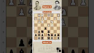 Botvinnik vsTal game 6 part 1 chess worldchesschampionship [upl. by Rehtnug]