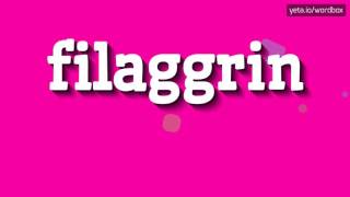 FILAGGRIN  HOW TO PRONOUNCE IT [upl. by Leoline]