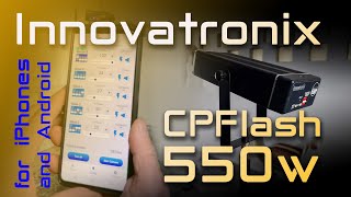 Innovatronix CPFlash 550w  Android and iPhones Finally a powerful light for Phone for photography [upl. by Adnirim]