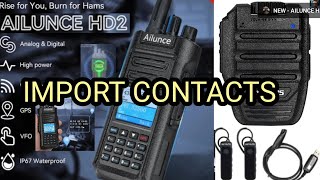 AILUNCE HD2  IMPORT CSV CONTACTS [upl. by Hnil]