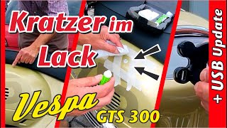 Vespa GTS 300  Kratzer im Lack  Reparatur [upl. by Neelrahs]