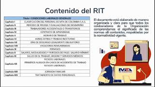 VIDEO REGLAMENTO INTERNO DE TRABAJO [upl. by Annaehs]