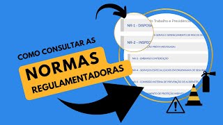 Como consultar as Normas Regulamentadoras  NR atualizado 2022 [upl. by Llerej]