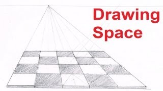 One Point Perspective Drawing Tutorials  How To Draw Space In Perspective [upl. by Bruner445]