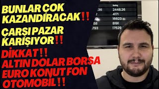 Uyarıyorum Çarşı Pazar Karışacak‼️Bunlar Çok Kazandıracak‼️Altın YorumlarıBorsa Yorumları dolar [upl. by Akerahs473]