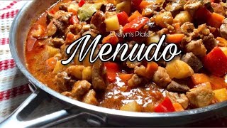 PORK MENUDO RECIPE l SWEET PINOY FAVOURITE l AFRITADA CALDERETA HARDINERA  LIKEEvelynsPlate [upl. by Choo809]