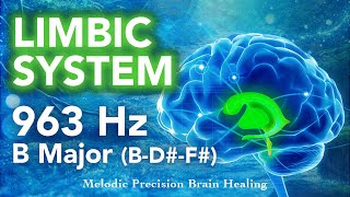 Limbic System Healing with 963Hz Frequency amp B Major Chords  Stream Soundscape [upl. by Annawot932]