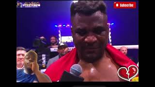 💔💔💔FRANCIS NGANNOU CRIRS 😭AFTER WINONG THE MMA FIGHT LAST NIGHT N DEDICATED DE WIN TO DEAD SON KOBY😭 [upl. by Girardi]