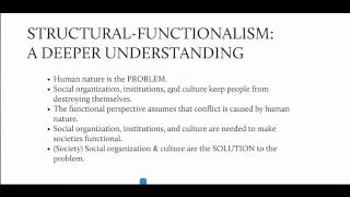 Introducing Structural Functionalism [upl. by Robinette]