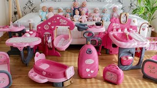 Baby Dolls Nursery Center Set Up and Play with Baby Born Baby Annabell Dolls Care time [upl. by Lseil]