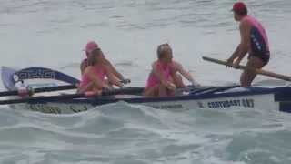 Southport Female Surf Boat Crew Practising Starts [upl. by Nonnair]