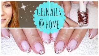 GELNÄGEL SELBER MACHEN TUTORIAL💜 DIY NATÜRLICHE NAGELVERSTÄRKUNG mit GEL [upl. by Barcroft]