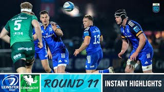 Leinster v Connacht  Instant Highlights  Round 11  URC 202223 [upl. by Othilia]