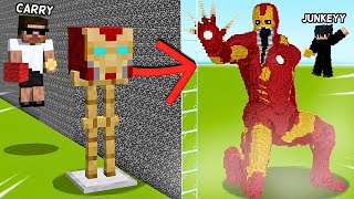 NOOB vs PRO I Cheated in HORROR BUILD Challenge ftjunkeyy [upl. by Ahsiya]