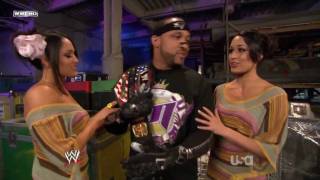 WWE Raw 05 04 09 Bella Twins BackStage [upl. by Coombs]