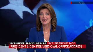 CBS News President Biden Oval Office address special report open July 24 2024 [upl. by Anthiathia]