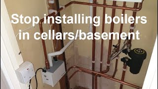 Dangers when installing boilers in a cellar or basement How to install a condensate  PRV pump [upl. by Ahsotan91]