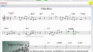 ImproVisor Freeware accompaniment composition and jamming software [upl. by Ijar]