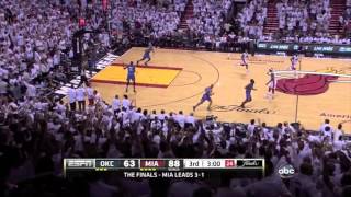 Mike Miller Seven 3 pointers Game 5 of 2012 NBA finals [upl. by Ttenaj]