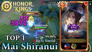 Mai Shiranuis Epic Honor of Kings Gameplay  Ultimate Item Build amp Arcana for Grandmaster Glory [upl. by Gassman644]