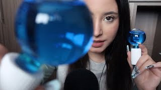 Ελληνικό ASMR Ice globes facial massage tapping sounds long nails Personal Attention [upl. by Avie]