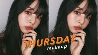 THURSDAY MAKEUP แต่งหน้าโทนส้มปังๆ  Babyjingko [upl. by Sayce]