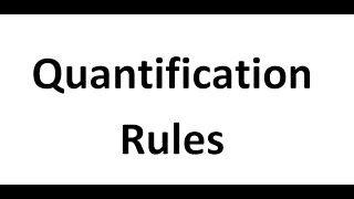 شرح Quantification rules [upl. by Nahc890]