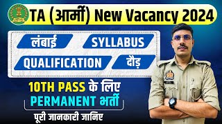 TA Army Recruitment 2024  Territorial Army TA Army Bharti 2024  Age Syllabus Height amp Running [upl. by Phare688]