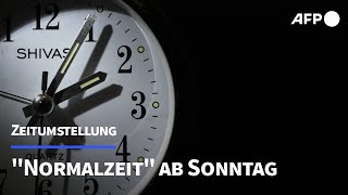 Zeitumstellung bewegt die Gemüter  quotNormalzeitquot ab Sonntag  AFP [upl. by Doykos]