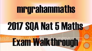 National 5 Maths  2017 SQA Paper 2 Walkthrough [upl. by Annej864]