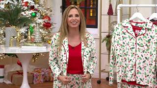 MUK LUKS Dream Cloud Holly Jolly Pajama Set on QVC [upl. by Muncey481]