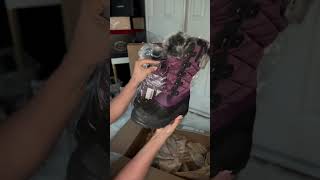 SHEIN snow boot unboxing Womens Insulated Waterproof Snow Boots With Faux Fur Lining [upl. by Remliw]