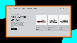 HTML CSS Project for Beginners Build a Nike Website Using HTML amp CSS [upl. by Neenej]