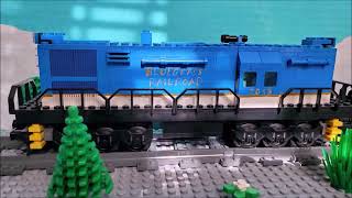 LEGO Trains Bluegrass Railroad ALCO MRS1 Diesel Train [upl. by Anuahsal]