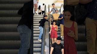 Head massage prank escalator funny video 😡🤪 shortsfeed prank shorts foryou escalator [upl. by Eiggem626]