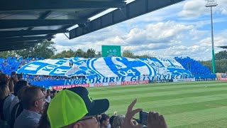 Choreo and Pyro Schalke Fans at Aalen  DFB Pokal VFR Aalen vs Schalke 04 02 quot170824quot [upl. by Hoye]