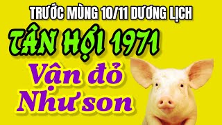 Dự báo tử vi Tân Hợi 1971 Vận đỏ như son ngồi nhà mà tiền vẫn về trước ngày mùng 1011 dương lịch [upl. by Ahsatak]