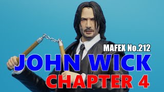 Medicom Toy MAFEX No212 John Wick JOHN WICK CHAPTER 4 Action Figure Unboxing Review [upl. by Bianka105]