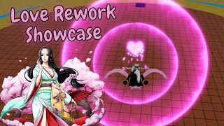 Love Rework  600 Mastery Showcase Blox Fruits [upl. by Osnofedli796]