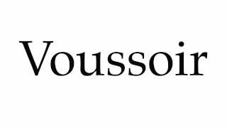 How to Pronounce Voussoir [upl. by Batish]