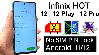 Infinix HOT 12 12 Play 12 Pro  Android 1112 FRP BYPASS  quotNO SIM PIN LOCKquot without pc 2024 [upl. by Yeknarf]