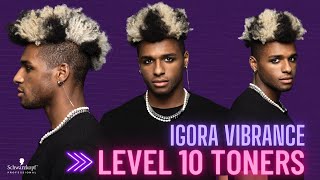 IGORA VIBRANCE Level 10 Toners 🤍 High Contrast Color Block w Josie Vilay  Schwarzkopf Professional [upl. by Lu]