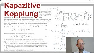 Lösung der Aufgabe 7 c zur kapazitiven Kopplung zweier Stromkreis über das elektrische Feld [upl. by Lonnard]