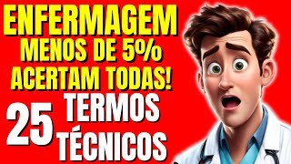 🔴 25 PERGUNTAS DE ENFERMAGEM Quiz enfermagem [upl. by Annodal]