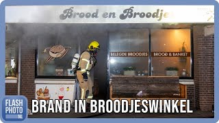 Forse brand in broodjeszaak SGravelandseweg Schiedam [upl. by Inohtna]