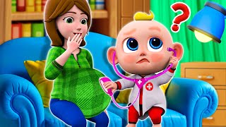 Takes Care of a Pregnant Mom 🍼  Meet Our Baby Brother Song  Funny Nursery Rhymes amp Baby Songs [upl. by Narmi]