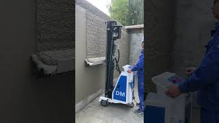 High efficiency plastering machine DERUTU wall smooth plaster spraying mortar [upl. by Sybille275]