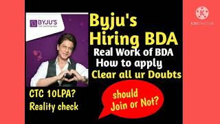 Byjus BDA Recruitment 2021  All about BDA work profile at Byjus Byjus [upl. by Parent]