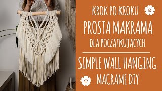 22 Krok po kroku Prosta makrama dla początkujących BOHO STYLE Macrame DIY Simple wall hanging [upl. by Tersina563]